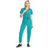 image:imageCherokee Infinity Womens Scrub Jogger Pants Mid Rise with 5 PocketsTeal Blue