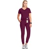 image:imageCherokee Infinity Womens Scrub Jogger Pants Mid Rise with 5 PocketsWine
