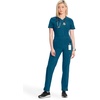 image:imageCherokee Infinity Womens Scrub Pant Mid Rise Tapered Leg Scrubs BottomsCaribbean Blue