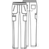 image:imageCherokee Infinity Womens Scrub Pant Mid Rise Tapered Leg Scrubs BottomsCiel