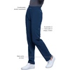 image:imageCherokee Infinity Womens Scrub Pant Mid Rise Tapered Leg Scrubs BottomsNavy