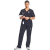 image:imageCherokee Infinity Womens Scrub Pant Mid Rise Tapered Leg Scrubs BottomsPewter