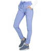 image:imageCherokee Statement Women Scrubs Pant Mid Rise Tapered Leg Drawstring CK055Ciel Blue