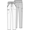 image:imageCherokee Statement Women Scrubs Pant Mid Rise Tapered Leg Drawstring CK055Ciel Blue