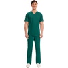 image:imageCherokee WW Revolution Scrubs For Men VNeck Mesh Yoke 2 PocketsHunter Green
