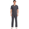 image:imageCherokee WW Revolution Scrubs For Men VNeck Mesh Yoke 2 PocketsPewter