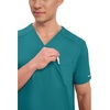 image:imageCherokee WW Revolution Scrubs For Men VNeck Mesh Yoke 2 PocketsTeal Blue