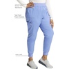 image:imageCherokee WW Revolution Womens Scrub Jogger Pants Mid Rise 5 PocketsCiel