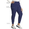image:imageCherokee WW Revolution Womens Scrub Jogger Pants Mid Rise 5 PocketsNavy