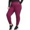 image:imageCherokee WW Revolution Womens Scrub Jogger Pants Mid Rise 5 PocketsWine
