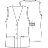 image:imageCherokee Womens Scrub Vest Coat Modern Vest with Button Front amp 2 Pockets 1602Navy