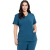 image:imageCherokee iFlex V Neck Scrub Top for Women 4 Pockets Contemporary FitCaribbean Blue
