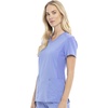 image:imageCherokee iFlex V Neck Scrub Top for Women 4 Pockets Contemporary FitCiel Blue