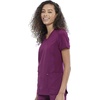 image:imageCherokee iFlex V Neck Scrub Top for Women 4 Pockets Contemporary FitWine