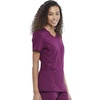 image:imageCherokee iFlex V Neck Scrub Top for Women 4 Pockets Contemporary FitWine