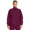 image:imageCherokee Infinity Scrub Jacket for Women Zip Front Contemporary FitWine