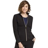 image:imageCherokee Statement Warm Up Womens Scrubs Jacket Zip FrontBlack