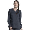 image:imageCherokee Women Scrubs Top Workwear Revolution Tech Long Sleeve VNeck WW855ABPewter