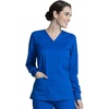 image:imageCherokee Women Scrubs Top Workwear Revolution Tech Long Sleeve VNeck WW855ABRoyal