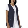 image:imageCherokee Womens Scrub Vest Coat Modern Vest with Button Front amp 2 Pockets 1602Navy