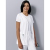 image:imageCherokee Womens Scrub Vest Coat Modern Vest with Button Front amp 2 Pockets 1602White