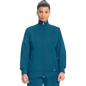 image:imageCherokee Infinity Scrub Jacket for Women Zip Front Contemporary FitCaribbean Blue