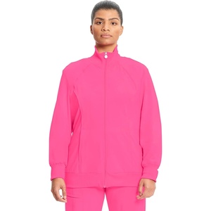 image:imageCherokee Infinity Scrub Jacket for Women Zip Front Contemporary FitCarmine Pink