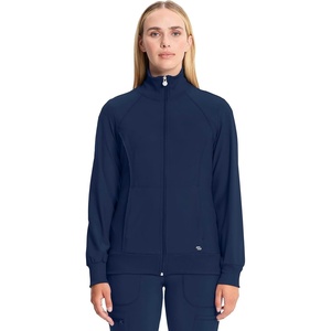 image:imageCherokee Infinity Scrub Jacket for Women Zip Front Contemporary FitNavy