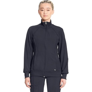 image:imageCherokee Infinity Scrub Jacket for Women Zip Front Contemporary FitPewter
