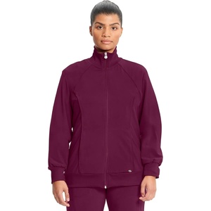 image:imageCherokee Infinity Scrub Jacket for Women Zip Front Contemporary FitWine