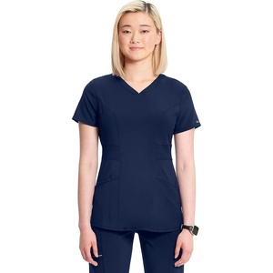 image:imageCherokee Infinity Scrubs for Women VNeck 4 Way Stretch 3 Pocket Scrub TopNavy