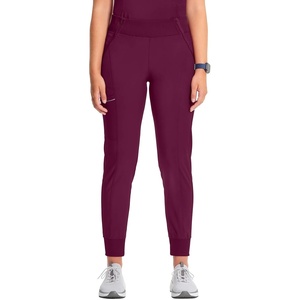 image:imageCherokee Infinity Womens Scrub Jogger Pants Mid Rise with 5 PocketsWine