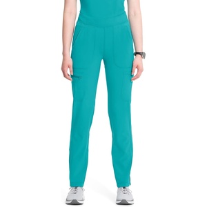 image:imageCherokee Infinity Womens Scrub Pant Mid Rise Tapered Leg Scrubs BottomsTeal Blue