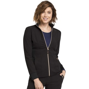 image:imageCherokee Statement Warm Up Womens Scrubs Jacket Zip FrontBlack