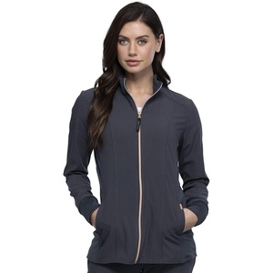 image:imageCherokee Statement Warm Up Womens Scrubs Jacket Zip FrontPewter