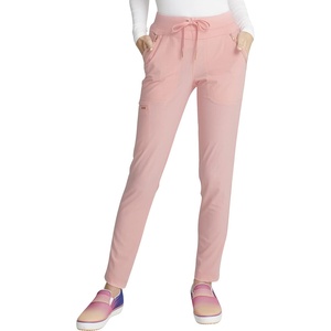 image:imageCherokee Statement Women Scrubs Pant Mid Rise Tapered Leg Drawstring CK055Rose Petal