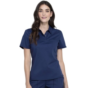 image:imageCherokee WW Revolution Polo Scrub Top For Women Classic Fit Chest PocketNavy