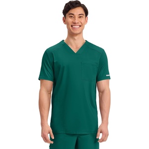 image:imageCherokee WW Revolution Scrubs For Men VNeck Mesh Yoke 2 PocketsHunter Green