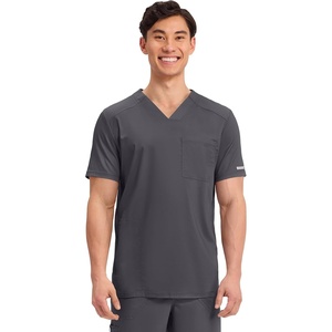 image:imageCherokee WW Revolution Scrubs For Men VNeck Mesh Yoke 2 PocketsPewter