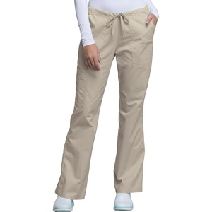 image:imageCherokee Workwear Core Stretch Scrub Pants for Women Flare LegKhaki