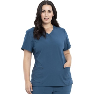 image:imageCherokee iFlex V Neck Scrub Top for Women 4 Pockets Contemporary FitCaribbean Blue