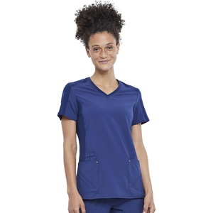 image:imageCherokee iFlex V Neck Scrub Top for Women 4 Pockets Contemporary FitNavy