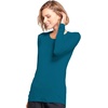 image:imageCherokee Long Sleeve Underscrub for Women Modern Classic fit Soft Crew Neck Knit Tee with 2Way Stretch  4881Caribbean Blue