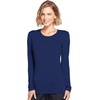 image:imageCherokee Long Sleeve Underscrub for Women Modern Classic fit Soft Crew Neck Knit Tee with 2Way Stretch  4881Navy