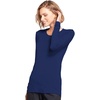 image:imageCherokee Long Sleeve Underscrub for Women Modern Classic fit Soft Crew Neck Knit Tee with 2Way Stretch  4881Navy