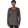 image:imageCherokee Long Sleeve Underscrub for Women Modern Classic fit Soft Crew Neck Knit Tee with 2Way Stretch  4881Pewter