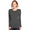 image:imageCherokee Long Sleeve Underscrub for Women Modern Classic fit Soft Crew Neck Knit Tee with 2Way Stretch  4881Pewter