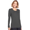 image:imageCherokee Long Sleeve Underscrub for Women Modern Classic fit Soft Crew Neck Knit Tee with 2Way Stretch  4881Pewter