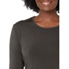 image:imageCherokee Long Sleeve Underscrub for Women Modern Classic fit Soft Crew Neck Knit Tee with 2Way Stretch  4881Pewter