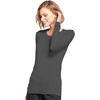 image:imageCherokee Long Sleeve Underscrub for Women Modern Classic fit Soft Crew Neck Knit Tee with 2Way Stretch  4881Pewter
